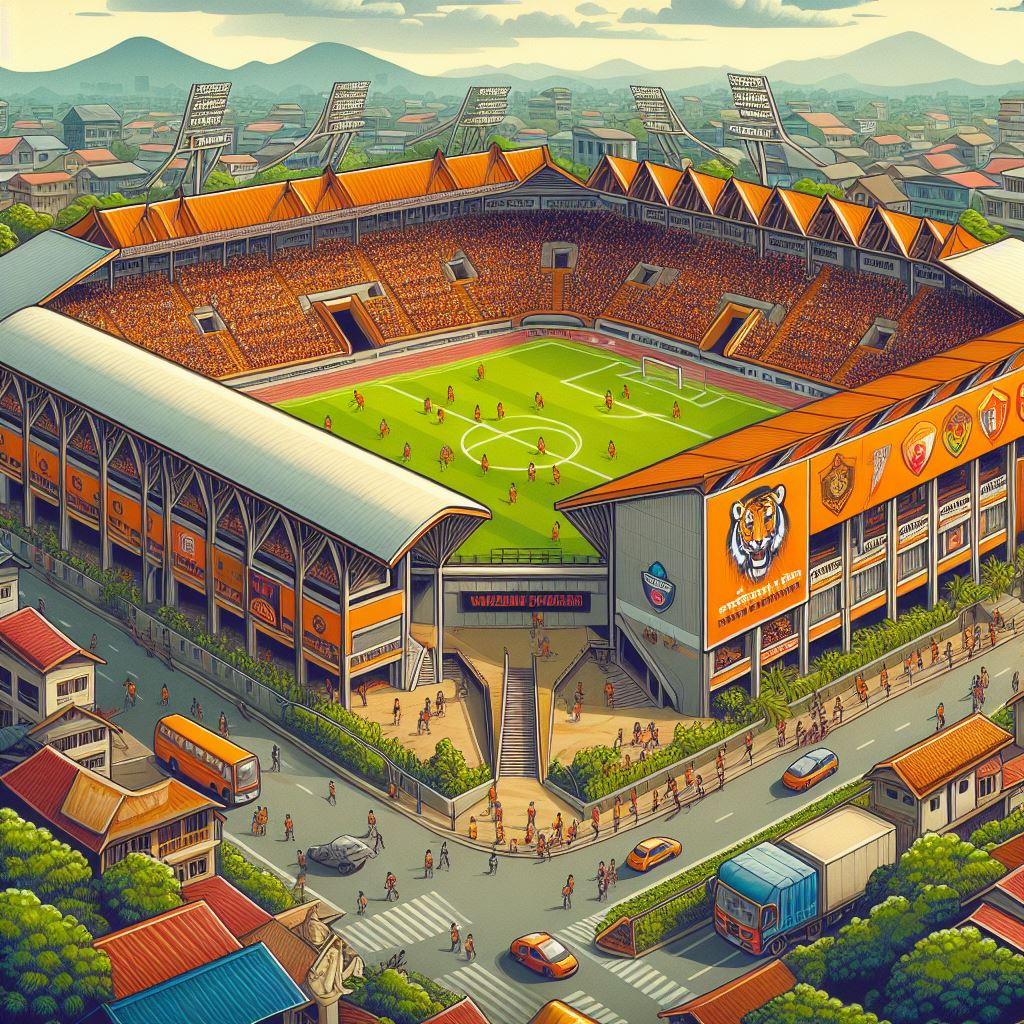 Le stade de l'Angkor Tiger FC au Cambodge